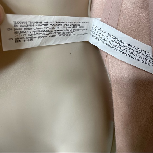 Zara Basic Drape Open Front  Jacket Faux Leather Suede Pink Size XSmall - Picture 9 of 9